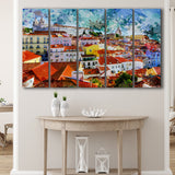 Lisbon 5 Piece B Canvas Prints Wall Art Decor, Multi Panels,Large Canvas, Home Decor