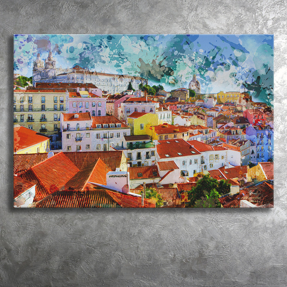 Lisbon Canvas Prints Wall Art Decor - Painting Canvas, Art Print, Home Decor, Ready to Hang
