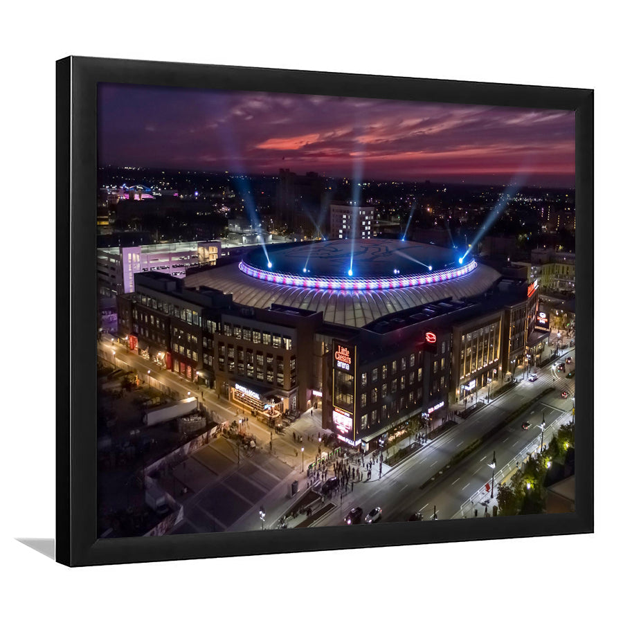 Little Caesars Arena, Stadium Canvas, Sport Art, Gift for him, Framed Art Prints Wall Art Decor, Framed Picture