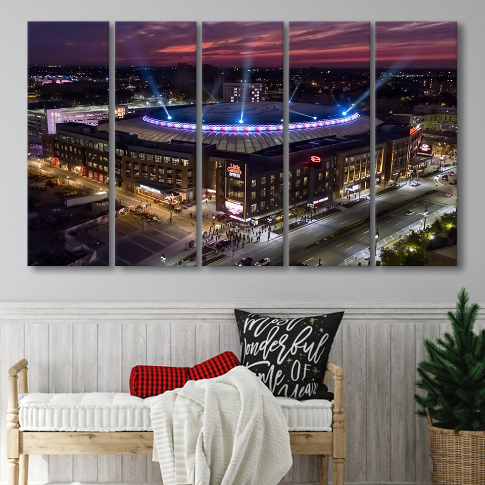 Little Caesars Arena, Stadium Canvas, Sport Art, Gift for him, Multi Panels B, Canvas Prints Wall Art Decor