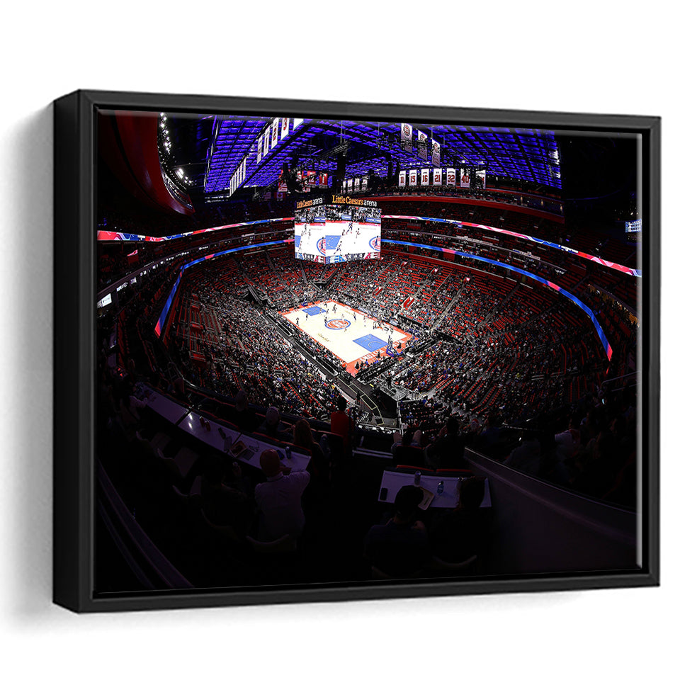 Little Caesars Arena in Michigan, Stadium Canvas, Sport Art, Gift for him, Framed Canvas Prints Wall Art Decor, Framed Picture