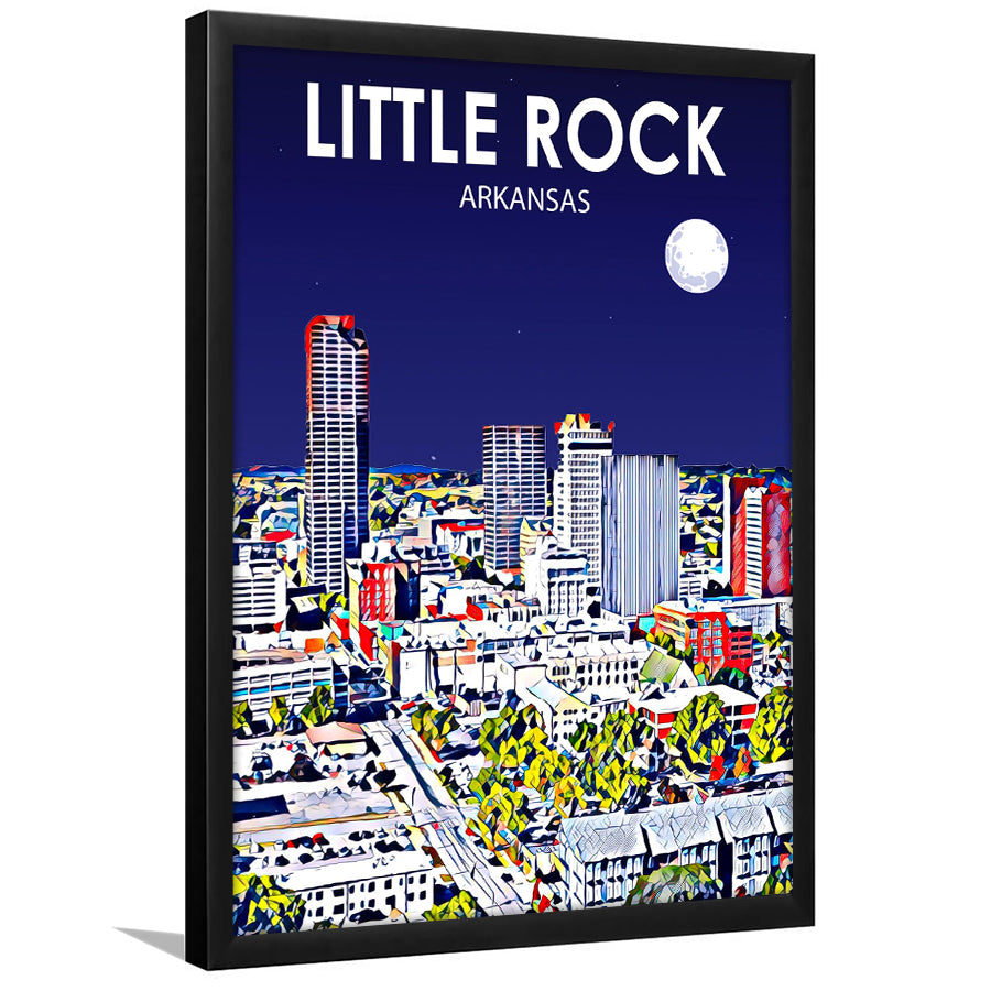 Little Rock AR Art V1, City Art Print, Framed Art Print Wall Art Home Decor, Framed Picture