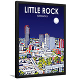Little Rock AR Art V1, City Art Print, Framed Art Print Wall Art Home Decor, Framed Picture