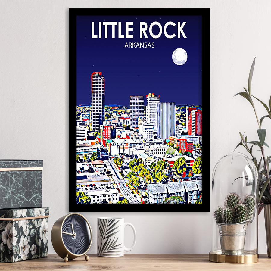 Little Rock AR Art V1, City Art Print, Framed Art Print Wall Art Home Decor, Framed Picture