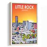 Little Rock AR Art, Large Canvas, Framed Canvas Print Wall Art Home Decor, Floating Frame