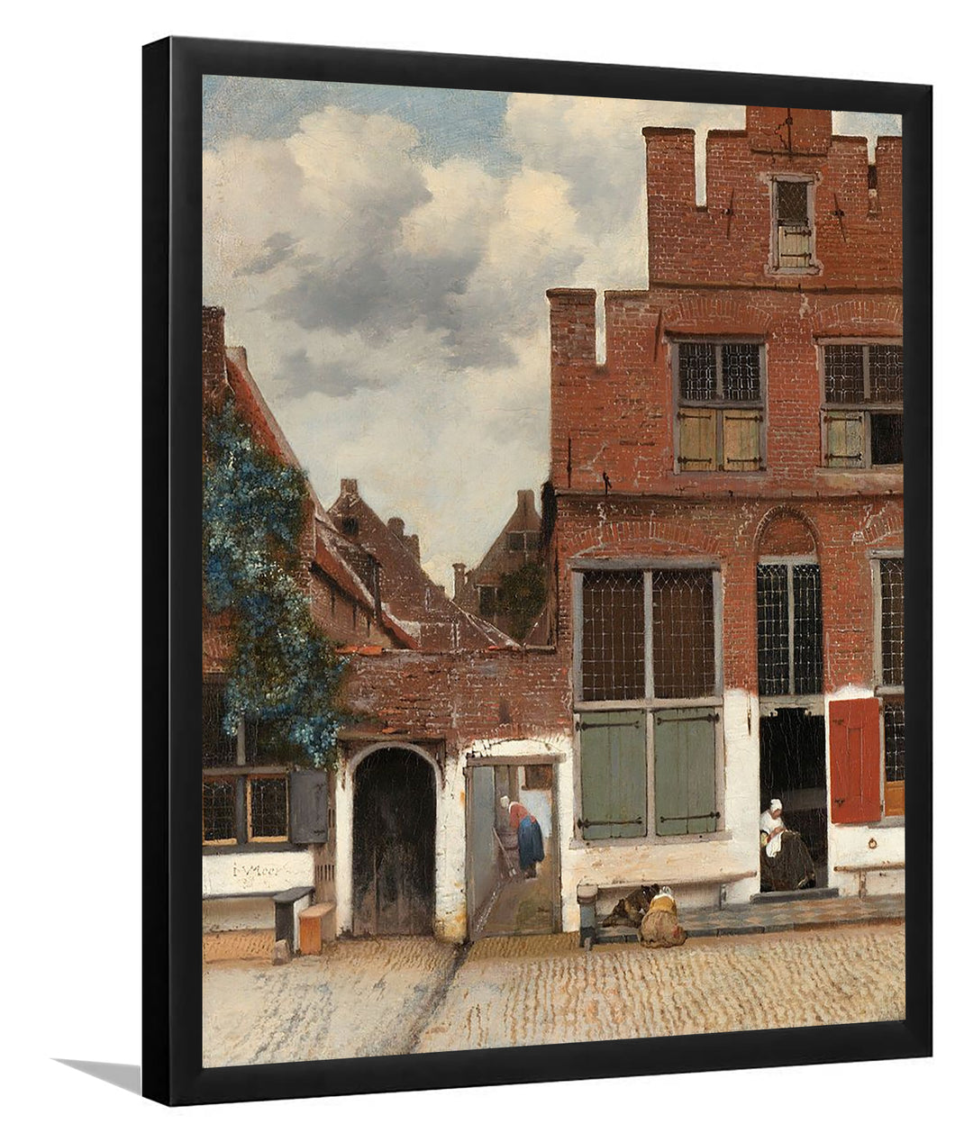Little Street In Delft By Jan Vermeer-Art Print,Frame Art,Plexiglass Cover