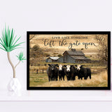 Live Like Someone Left The Gate Open Framed Art Prints Wall Art Decor - Painting Prints, Framed Picture