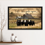 Live Like Someone Left The Gate Open Framed Canvas Prints Wall Art - Painting Canvas, Floating Frame, Wall Decor