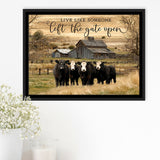 Live Like Someone Left The Gate Open Framed Canvas Prints Wall Art - Painting Canvas, Floating Frame, Wall Decor