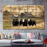 Live Like Someone Left The Gate Open 5 Pieces B Canvas Prints Wall Art - Painting Canvas, Multi Panel