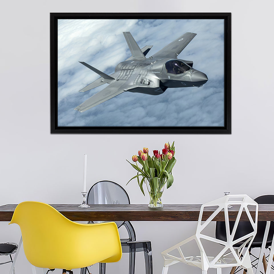 Lockheed Martin F 35 Flight Canvas Wall Art - Framed Art, Prints For Sale, Painting For Sale, Framed Canvas, Painting Canvas