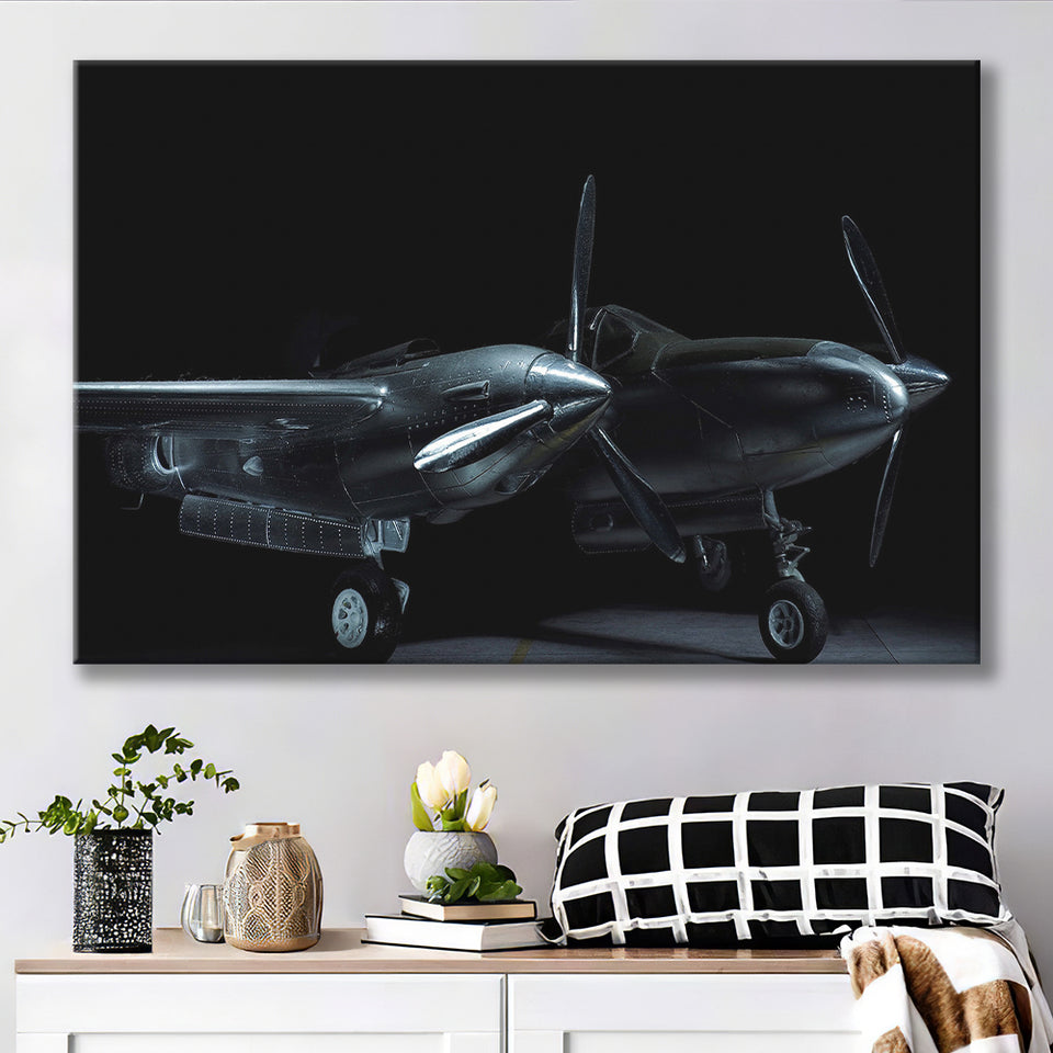 Lockheed P38 Lightning,Aviation Canvas Prints Wall Art Home Decor - Painting Canvas, Ready to hang