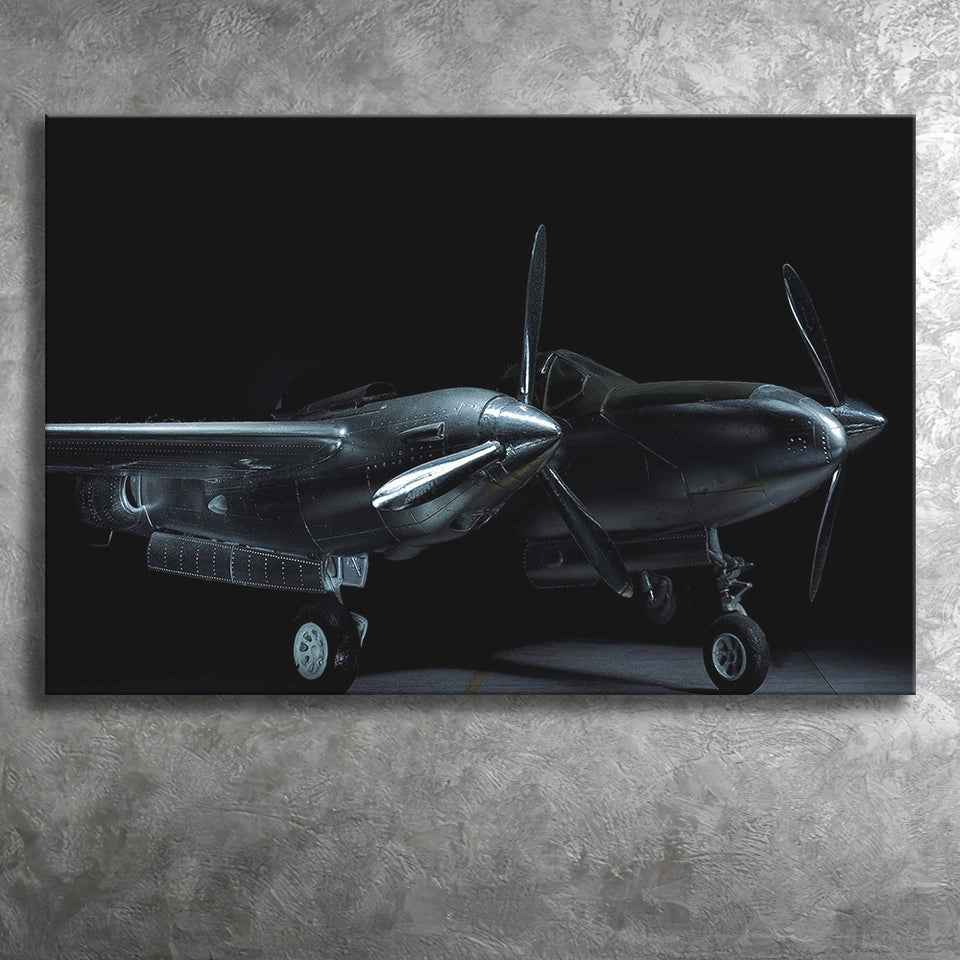 Lockheed P38 Lightning,Aviation Canvas Prints Wall Art Home Decor - Painting Canvas, Ready to hang