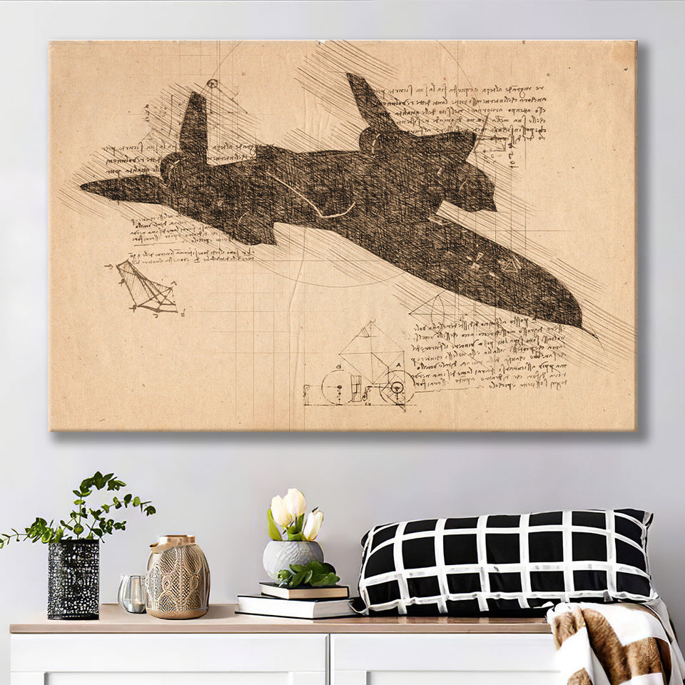 Lockheed Sr 71 Blackbird Canvas Prints Wall Art - Painting Canvas, Painting Prints, Wall Home Decor, Prints for Sale