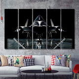 Lockheed Sr 71 Blackbird National Air And Space Museum War Airplane 5 Piece B Canvas Prints Wall Art Decor - Painting Canvas, Multi Panels