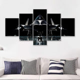 Lockheed Sr 71 Blackbird National Air And Space Museum War Airplane 5 Piece Canvas Prints Wall Art Decor - Painting Canvas, Multi Panels