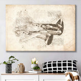 Lockheed P 38 Lightning Plane Canvas Prints Wall Art - Painting Canvas, Painting Prints, Wall Home Decor, Prints for Sale