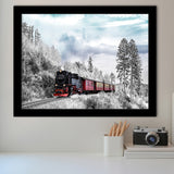 Locomotive Train Framed Art Prints Wall Art Decor, Framed Picture, Home Decor