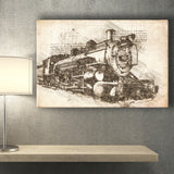 Locomotive Engine Old Train Canvas Prints Wall Art - Painting Canvas, Painting Prints, Wall Home Decor, Prints for Sale