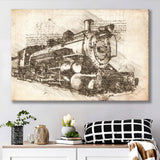 Locomotive Engine Old Train Canvas Prints Wall Art - Painting Canvas, Painting Prints, Wall Home Decor, Prints for Sale