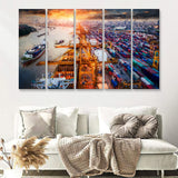 Logistics and Transportation 5 Piece B Canvas Prints Wall Art Decor - Painting Canvas, Multi Panels