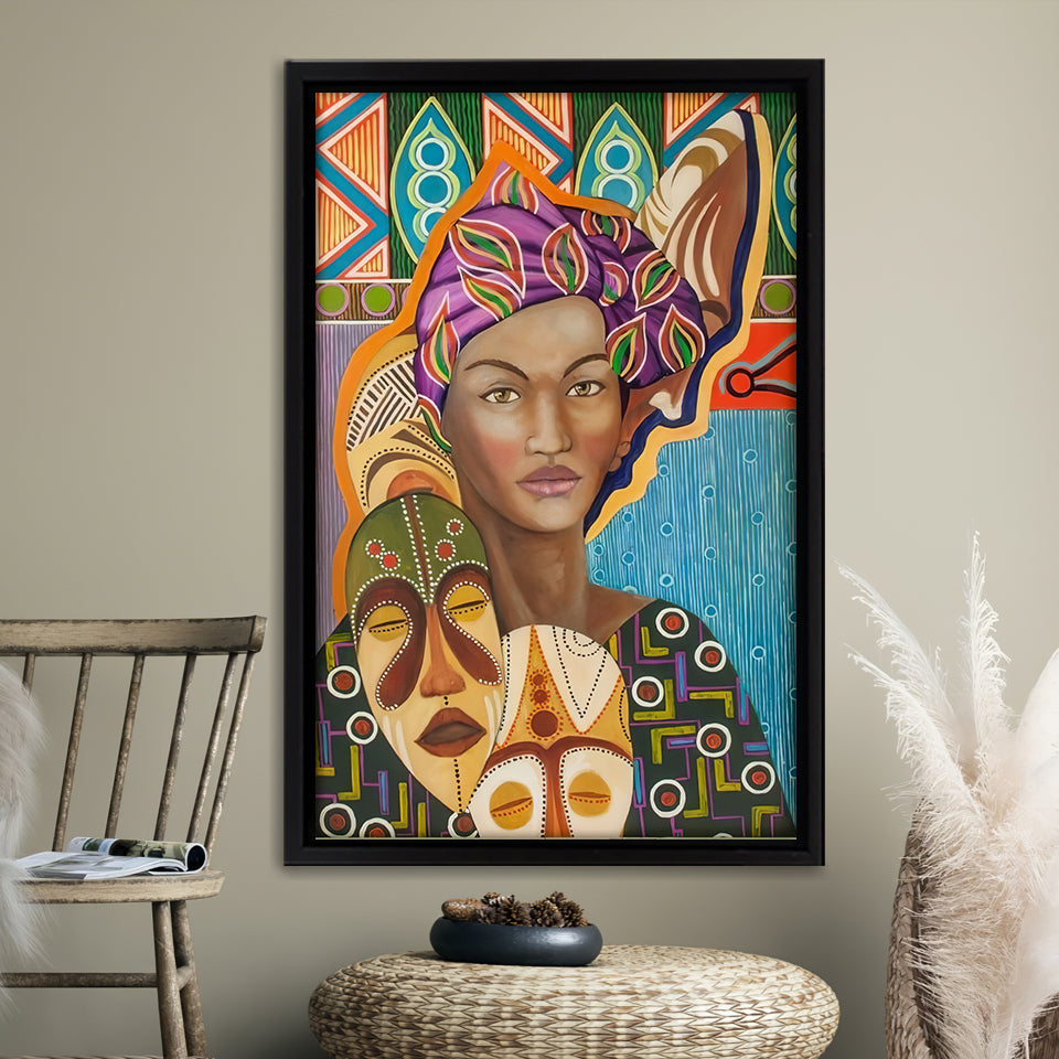 Lois M. Jones Harlem Art For Auction Framed Canvas Prints Wall Art - Painting Canvas , Home Wall Decor, For Sale