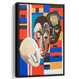 Lois Mailou Jones African Masks Treadway Gallery Framed Canvas Prints Wall Art - Painting Canvas , Home Wall Decor, For Sale