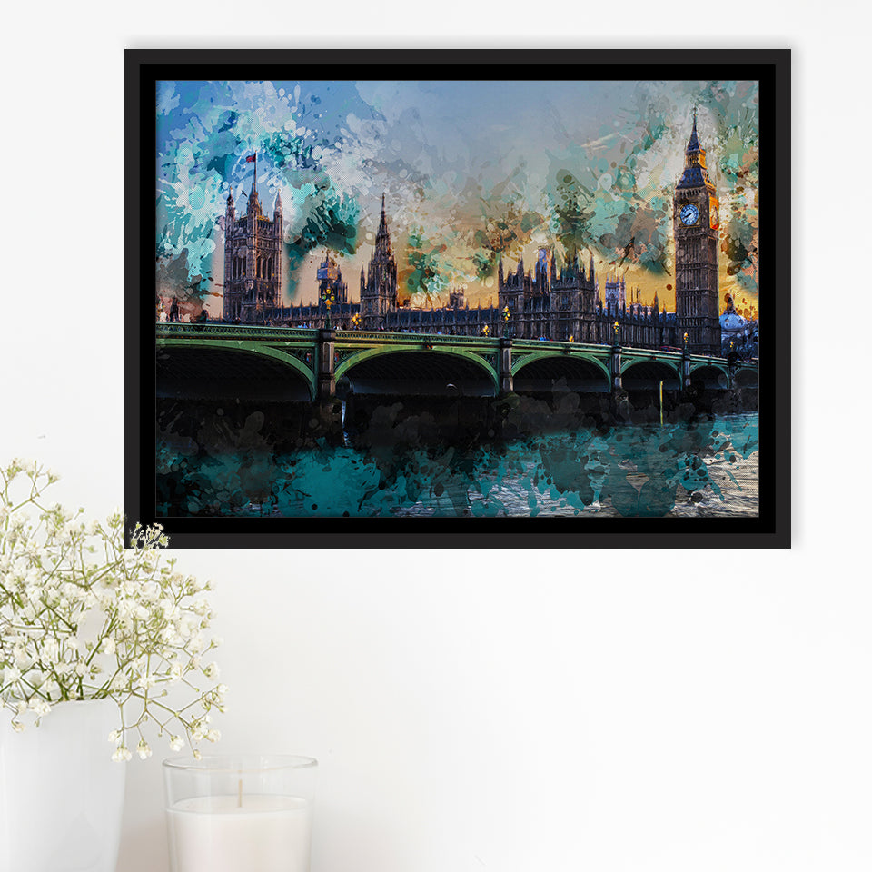 London Framed Canvas Prints Wall Art Decor - Painting Canvas, Framed Picture, Home Decor