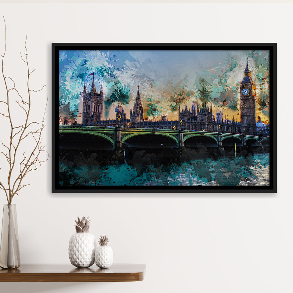 London Framed Canvas Prints Wall Art Decor - Painting Canvas, Framed Picture, Home Decor