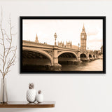London Cityscape Framed Canvas Prints Wall Art Decor, Framed Picture, Floating Frame
