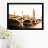 London Cityscape Framed Canvas Prints Wall Art Decor, Framed Picture, Floating Frame