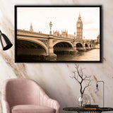 London Cityscape Framed Canvas Prints Wall Art Decor, Framed Picture, Floating Frame