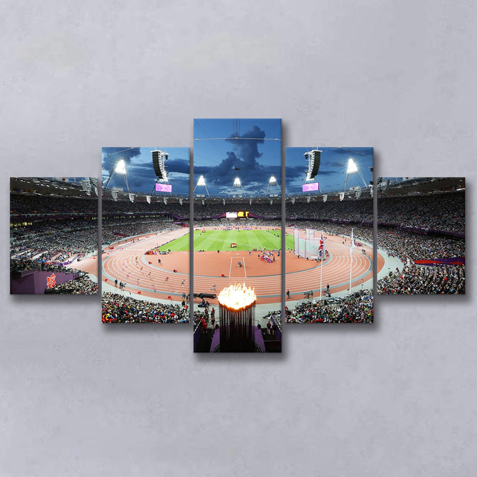 London England Olympic Stadium, Stadium Canvas, Sport Art, Large Canvas, Multi Panels, Canvas Prints Wall Art Decor
