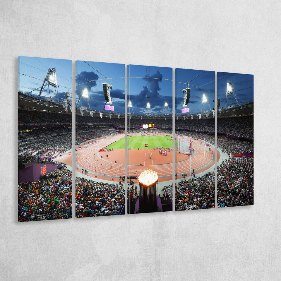 London England Olympic Stadium, Stadium Canvas, Sport Art, Gift for him, Multi Panels B, Canvas Prints Wall Art Decor