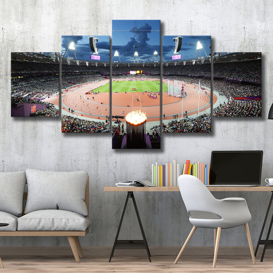 London England Olympic Stadium, Stadium Canvas, Sport Art, Large Canvas, Multi Panels, Canvas Prints Wall Art Decor
