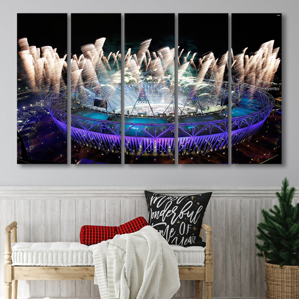London Olympic Stadium, Stadium Canvas, Sport Art, Gift for him, Multi Panels B, Canvas Prints Wall Art Decor