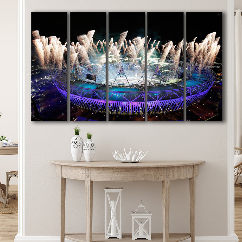 London Olympic Stadium, Stadium Canvas, Sport Art, Gift for him, Multi Panels B, Canvas Prints Wall Art Decor