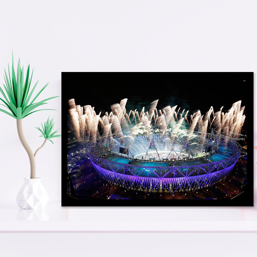 London Olympic Stadium, Stadium Canvas, Sport Art, Gift for him, Framed Art Prints Wall Art Decor, Framed Picture