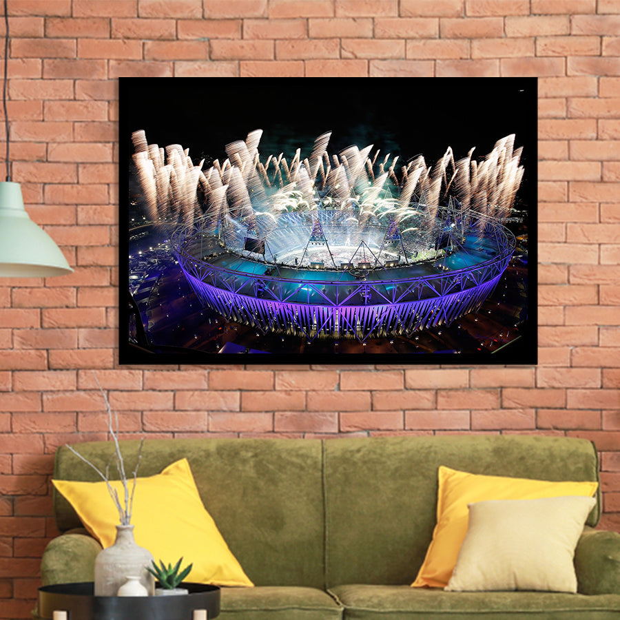 London Olympic Stadium, Stadium Canvas, Sport Art, Gift for him, Framed Art Prints Wall Art Decor, Framed Picture
