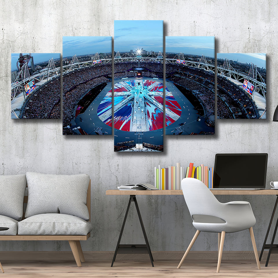 London Olympic Stadium in England, Stadium Canvas, Sport Art, Large Canvas, Multi Panels, Canvas Prints Wall Art Decor