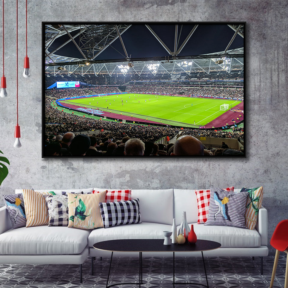 London Stadium, Stadium Canvas, Sport Art, Gift for him,100 Framed Canvas Prints Wall Art Decor, Framed Picture