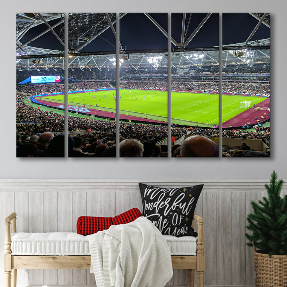 London Stadium, Stadium Canvas, Sport Art, Gift for him,100 Multi Panels B, Canvas Prints Wall Art Decor