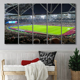 London Stadium, Stadium Canvas, Sport Art, Gift for him,100 Multi Panels B, Canvas Prints Wall Art Decor