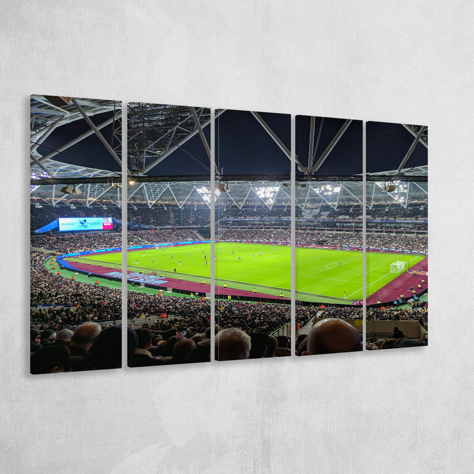 London Stadium, Stadium Canvas, Sport Art, Gift for him,100 Multi Panels B, Canvas Prints Wall Art Decor