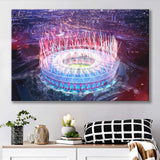 London Stadium, Aerial View, Fireworks, Night Canvas Prints Wall Art - Painting Canvas, Wall Decor, Fan Gift, Art Prints