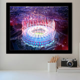London Stadium, Aerial View, Fireworks, Night Art Prints Wall Decor - Painting Prints, Wall Art, Fan Gift, For Sale