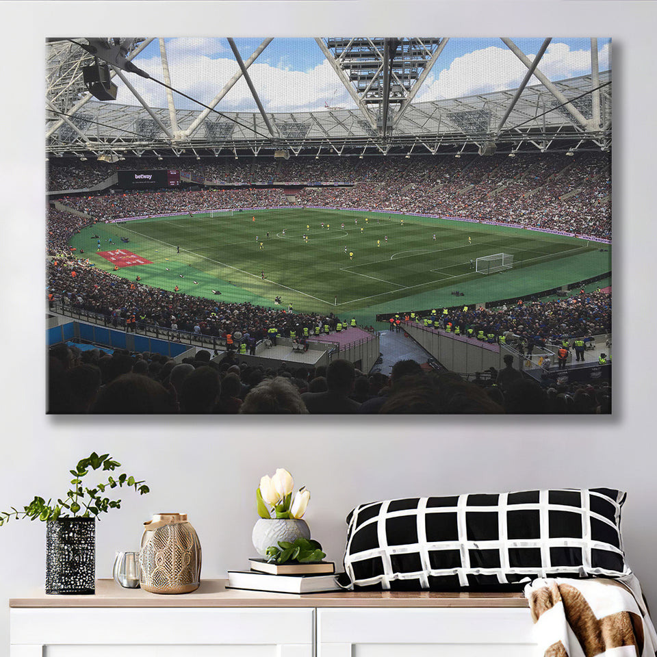 London Stadium in England, Stadium Canvas, Sport Art, Gift for him, Fan Gift, Canvas Prints Wall Art Decor