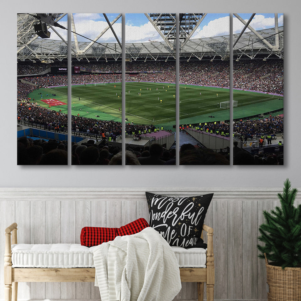 London Stadium in England, Stadium Canvas, Sport Art, Gift for him, Multi Panels B, Canvas Prints Wall Art Decor