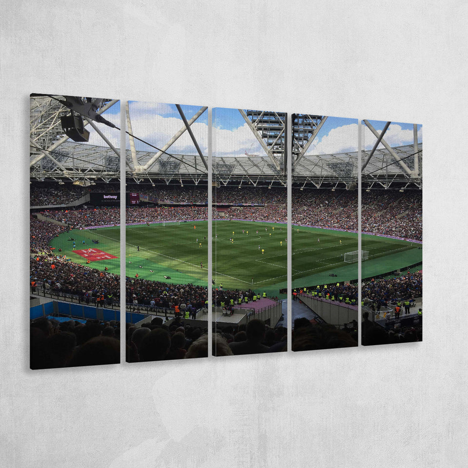 London Stadium in England, Stadium Canvas, Sport Art, Gift for him, Multi Panels B, Canvas Prints Wall Art Decor