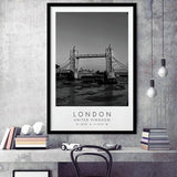 London, United Kingdom Black And White Art Framed Art Prints Wall Art Decor, Framed Picture